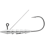 A finesse-style fishing lure with an internally weighted design, featuring a hook and a small weight system.