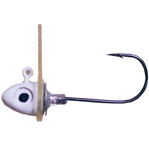 A silver-colored Pulse Jig fishing lure with a black hook.