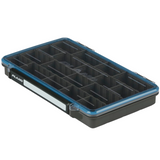 Fishing tackle box with compartments on a white background