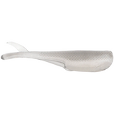 White shad shape bait on a white background