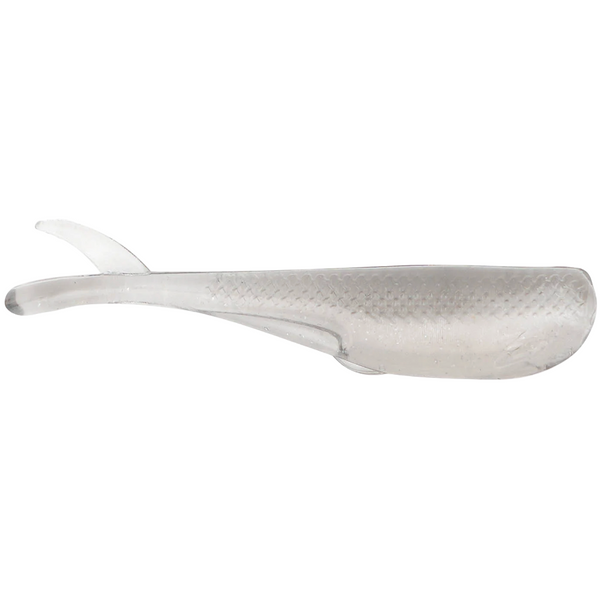 White shad shape bait on a white background