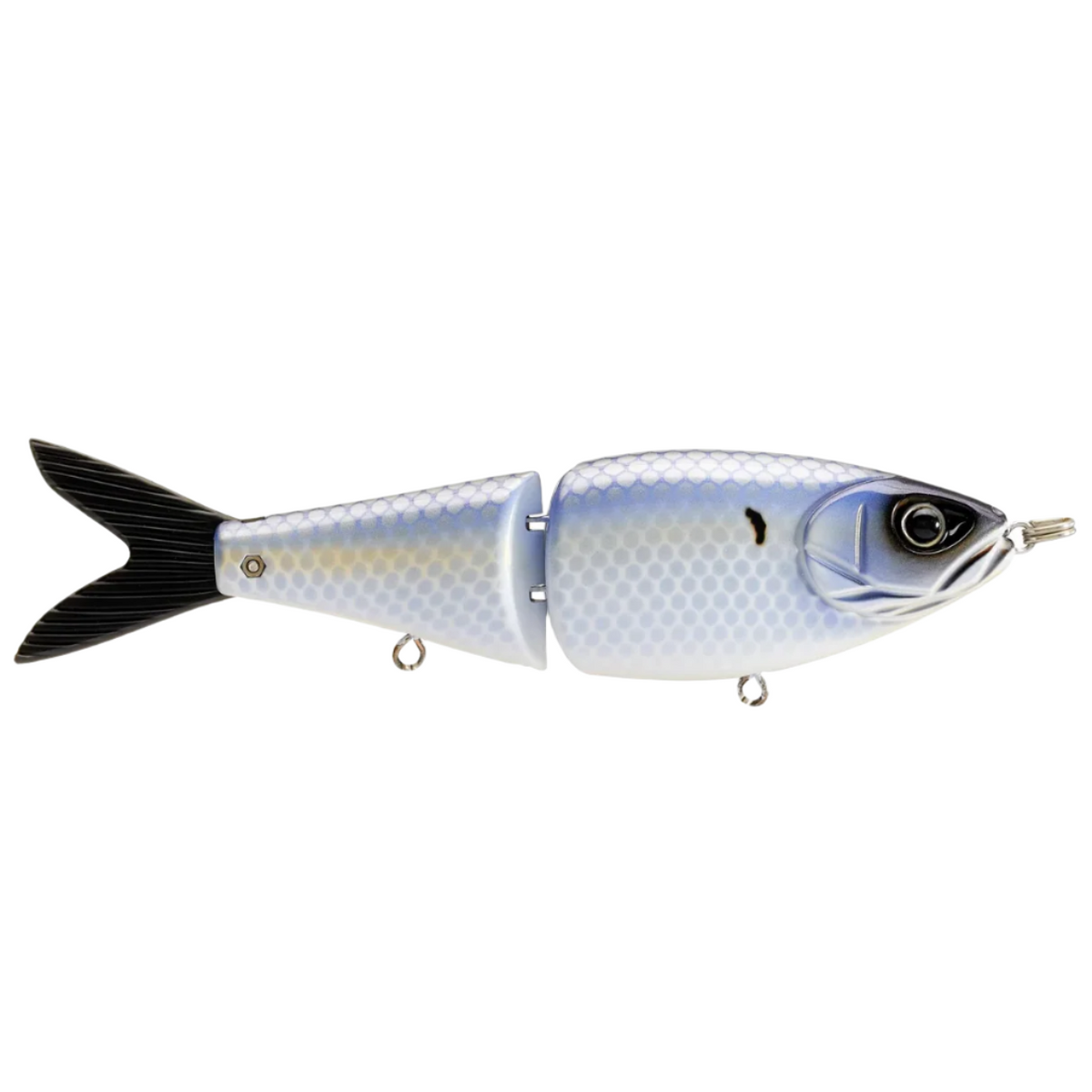 Fishing lure shaped like a fish on a white background