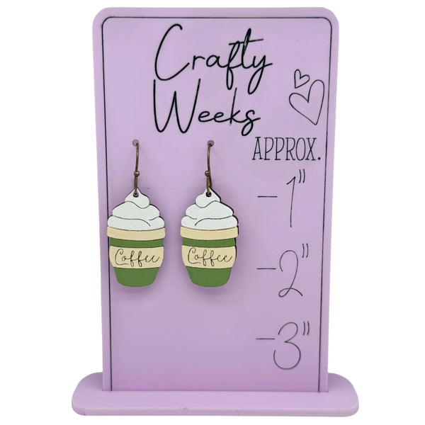Foam Coffee Cup Dangle Earrings