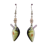 Largemouth Bass with Beads Lure Earrings
