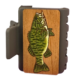 Smallmouth Bass Hairclips 2” Dark Green Dark Brown Clip