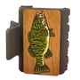 Smallmouth Bass Hairclips 2” Dark Green Dark Brown Clip