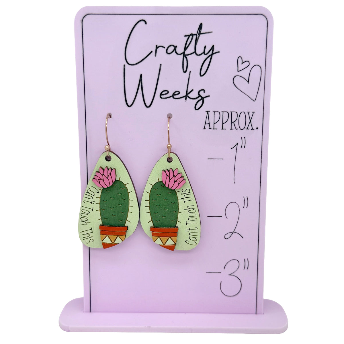 Cactus Flower Dangle Earrings