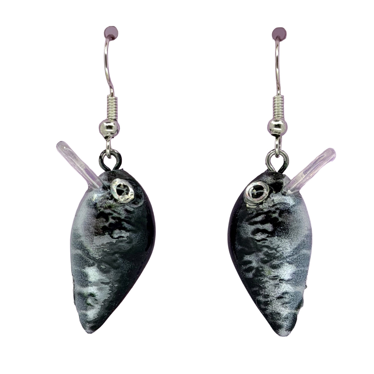 Black Crappie Fishing Lure Earrings