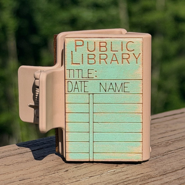 Public Library 2” Hair Clip