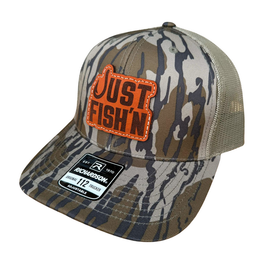 Just Fish'n Leather Patch Hat