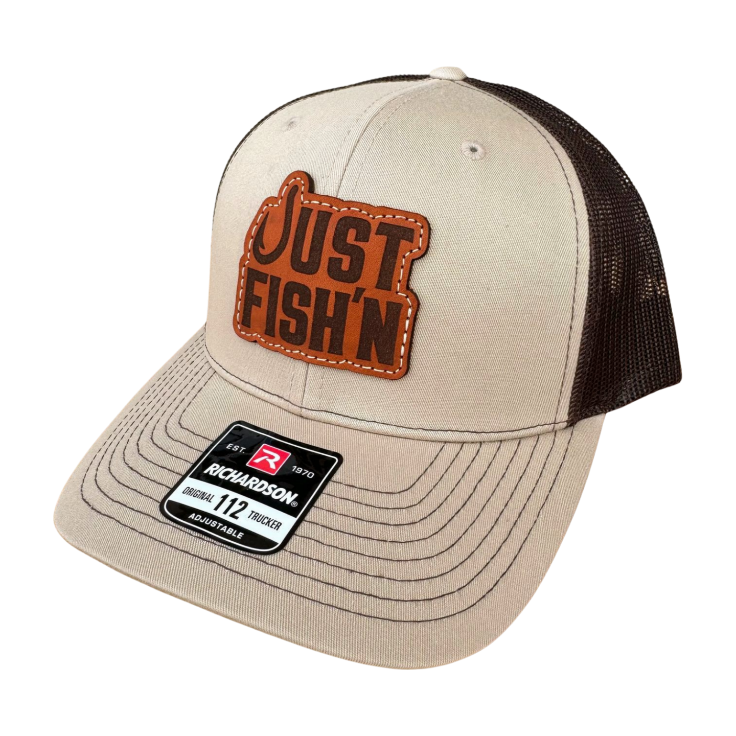 Just Fish'n Leather Patch Hat