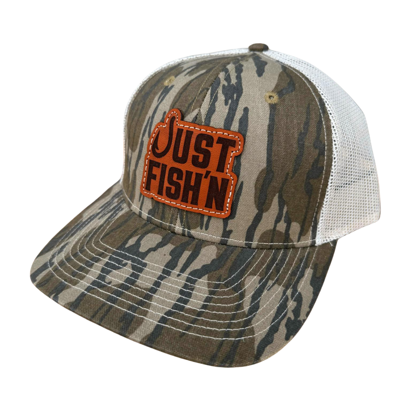 Just Fish'n Leather Patch Hat