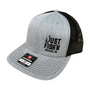 Just Fish'n Mesh Snapback Hats Heather Gray Black