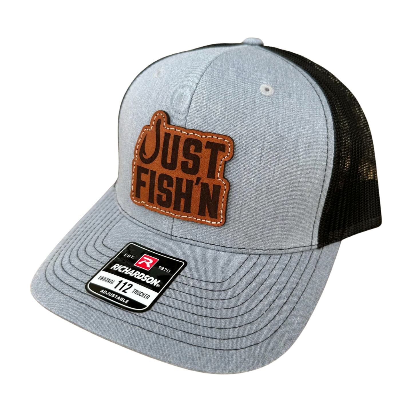 Just Fish'n Leather Patch Hat