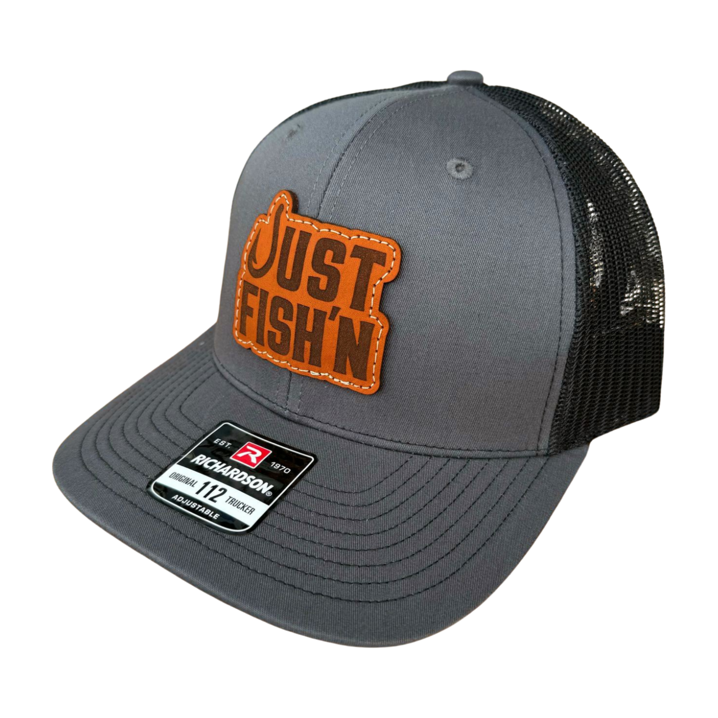 Just Fish'n Leather Patch Hat