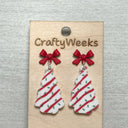  Red Bow Studs - Large