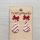  Red Bow Studs - Small