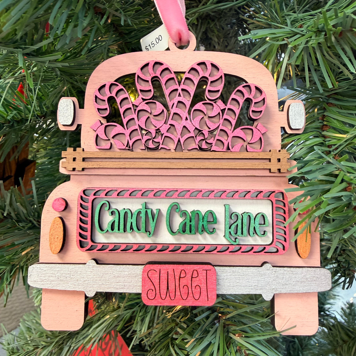 Truck Giftcard Holder Ornament