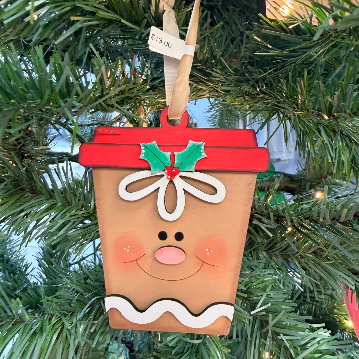 Coffee Cup Giftcard Holder Ornament