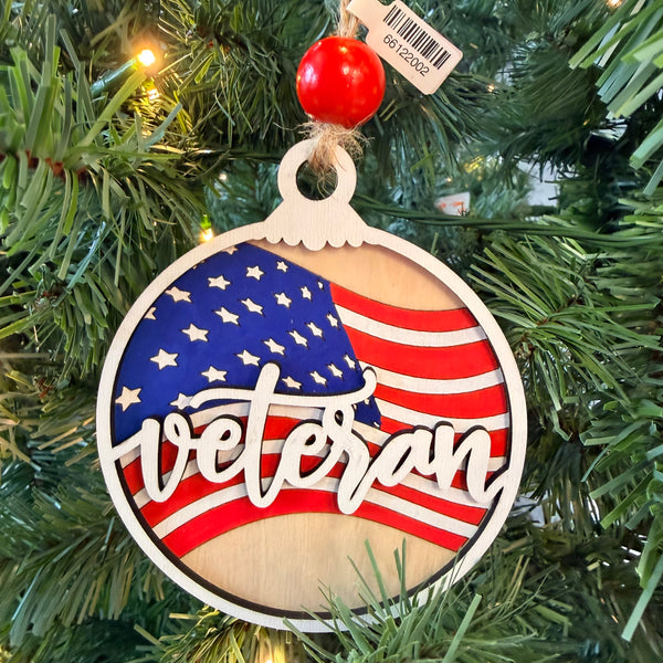 Veteran Flag Ornament
