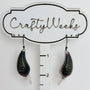Fishing Lure Earrings 2.5" 27 - Black Gold Stripes