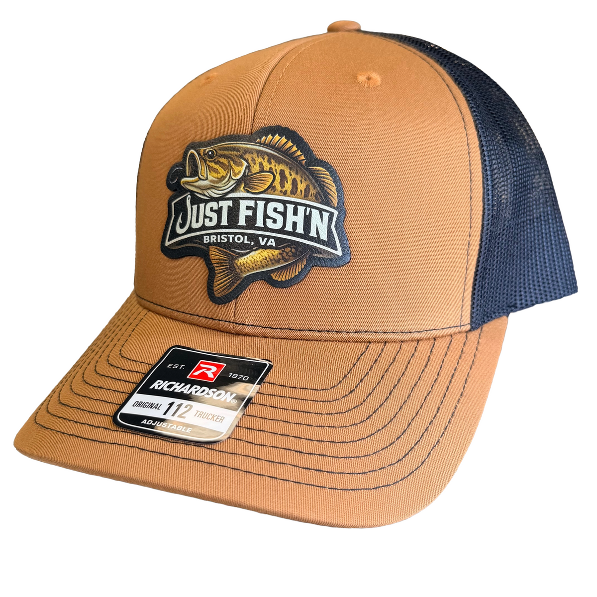 Just Fish'n UV Patch Hats Caramel Black