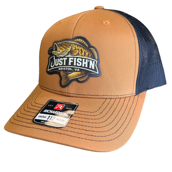 Just Fish'n UV Patch Hats Caramel Black