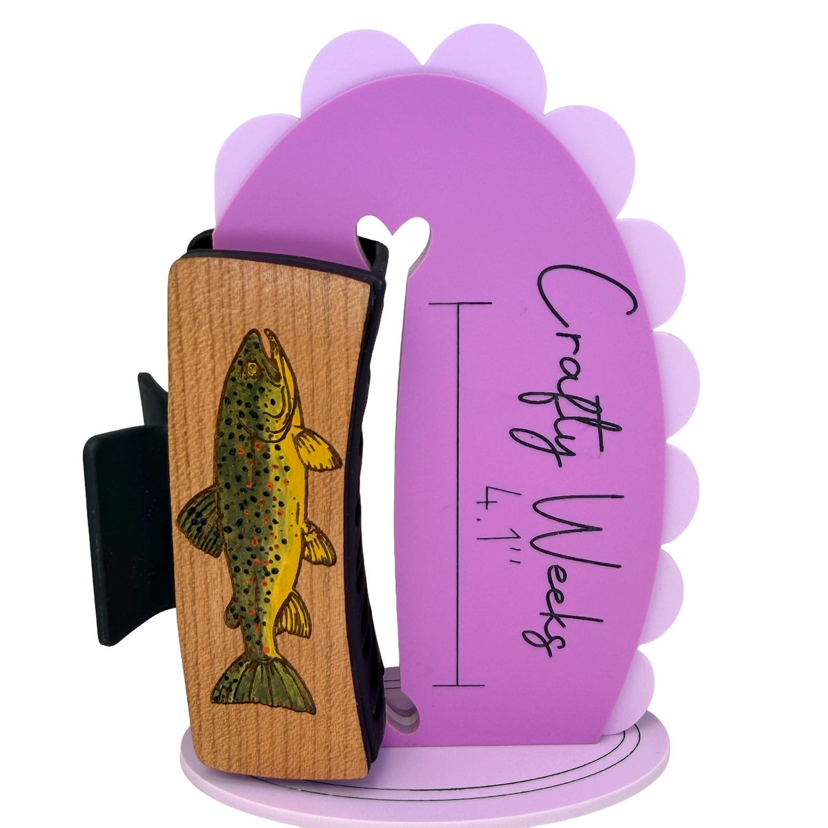 Brown Trout Hairclips 4"
