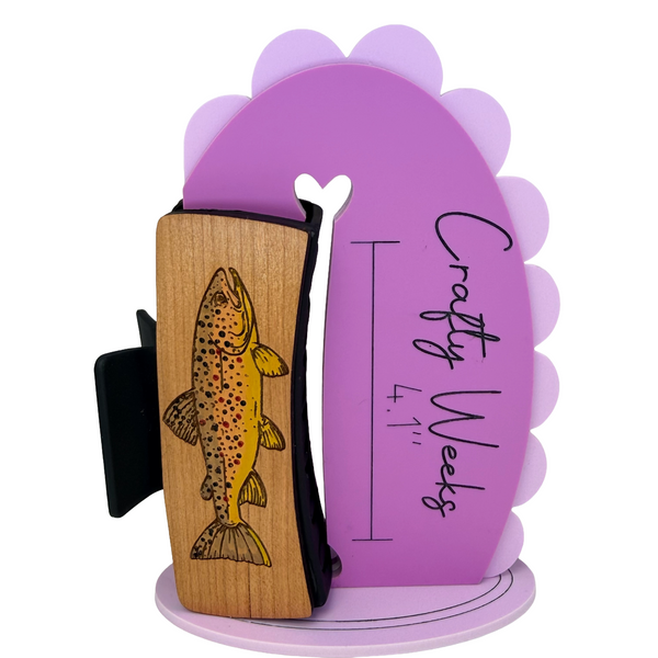 Brown Trout Hairclips 4"