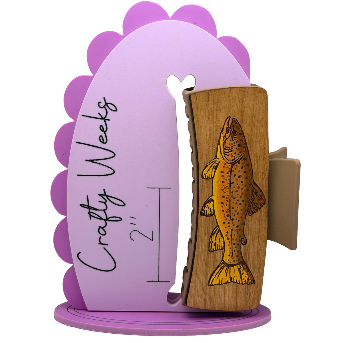 Brown Trout Hairclips 4"