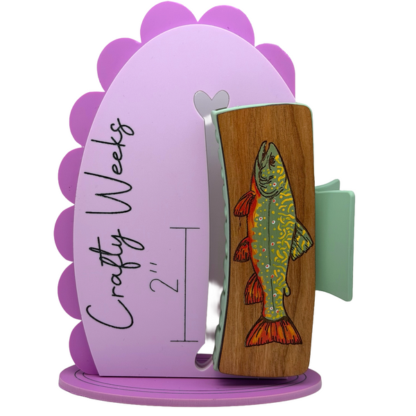 Brook Trout Hairclips 4"