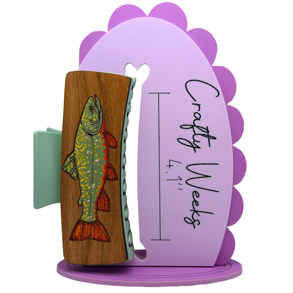 Brook Trout Hairclips 4"