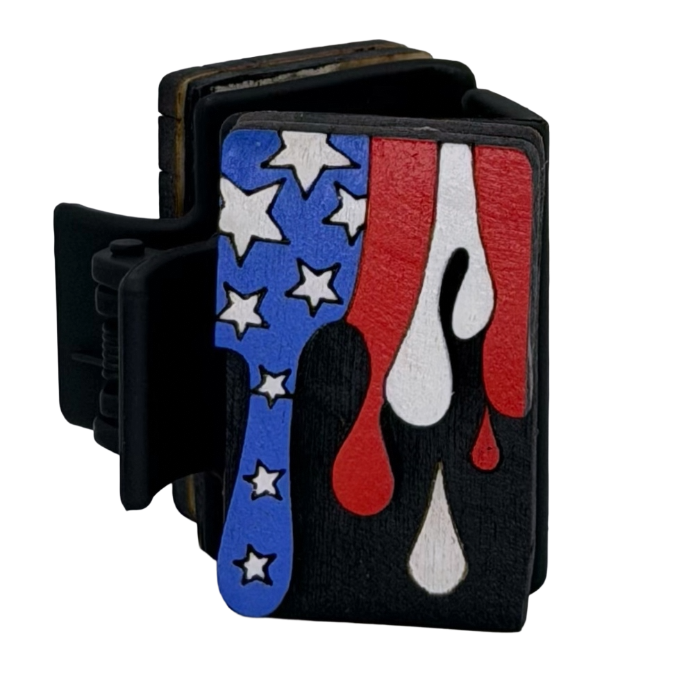American Flag Hairclip 1.5"