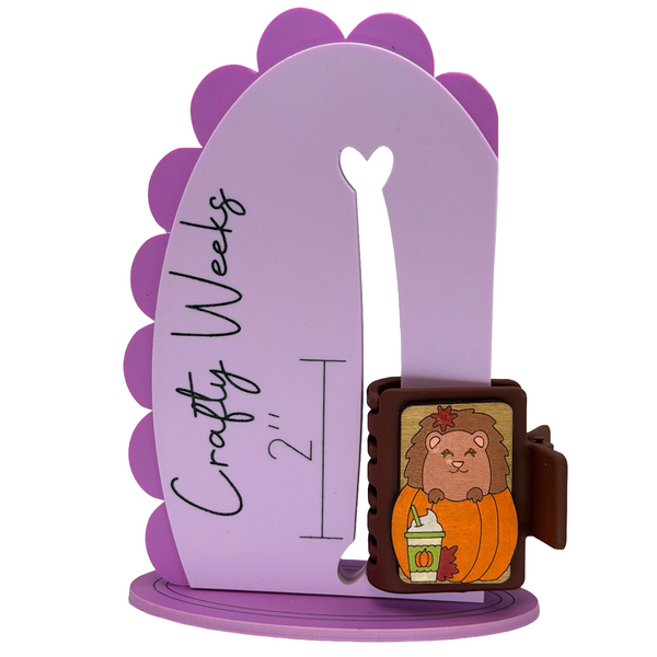 Hedgehog Pumpkin Hairclip 2"