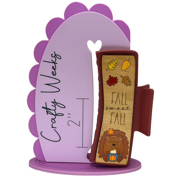 Fall Sweet Fall Hedgehog Hairclip