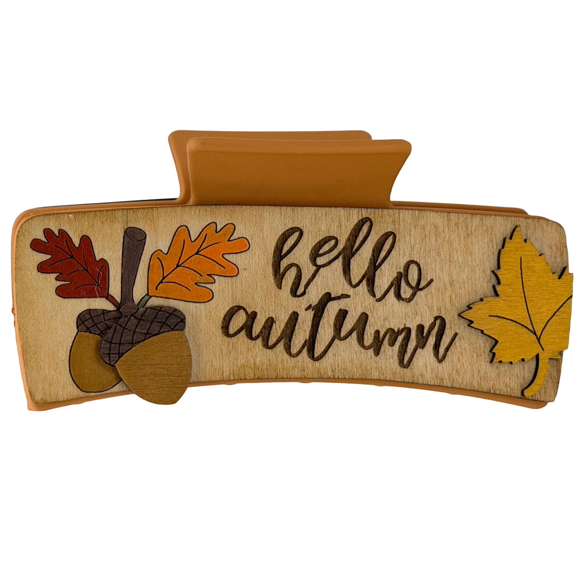 Hello Autumn Handpainted Hairclip