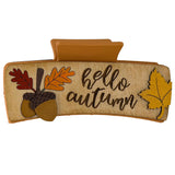 Hello Autumn Handpainted Hairclip