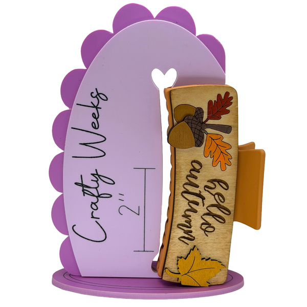 Hello Autumn Handpainted Hairclip