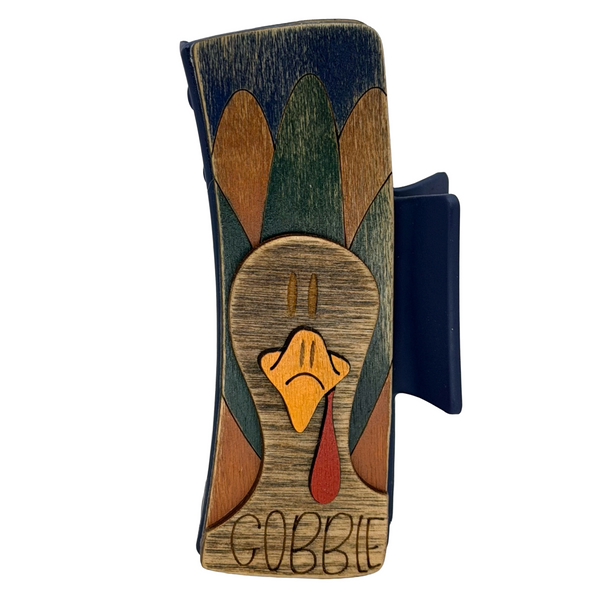 Gobble Turkey Handpainted Hairclip