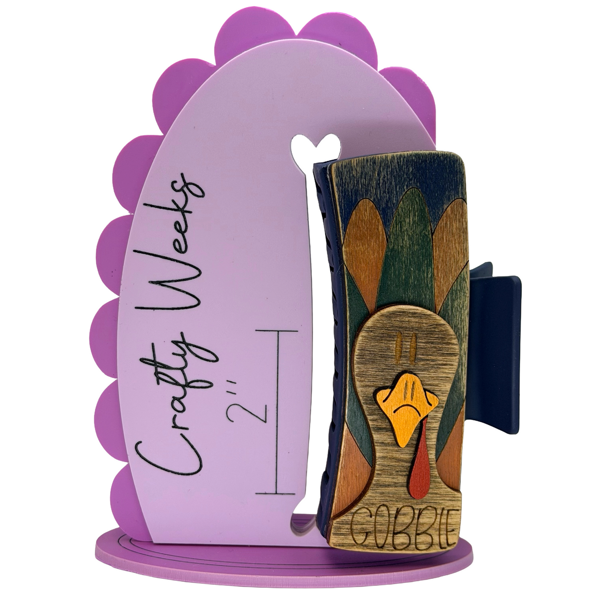 Gobble Turkey Handpainted Hairclip