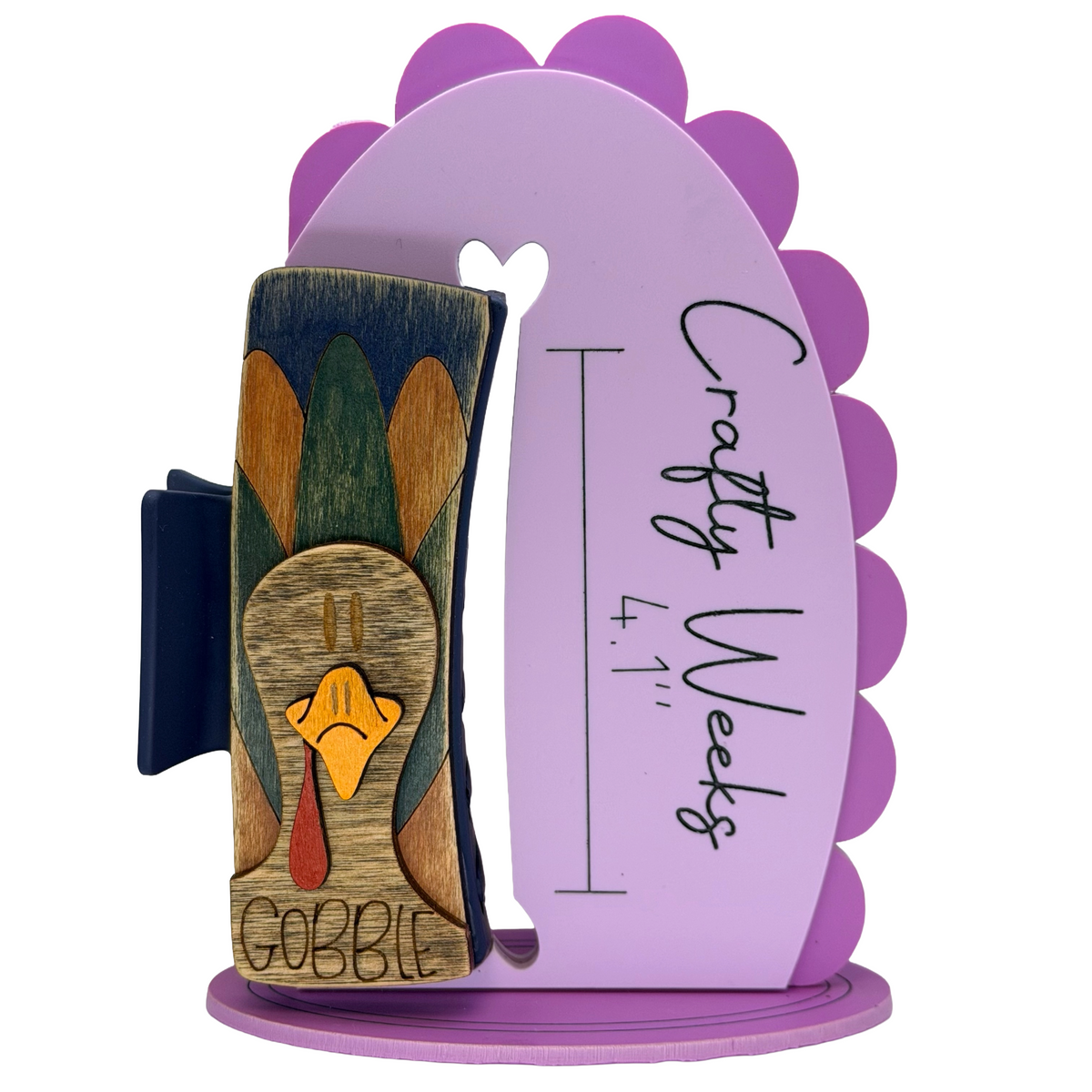 Gobble Turkey Handpainted Hairclip