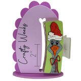 Christmas Goose - Matte Clear Hairclip
