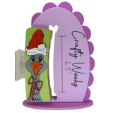 Christmas Goose - Matte Clear Hairclip