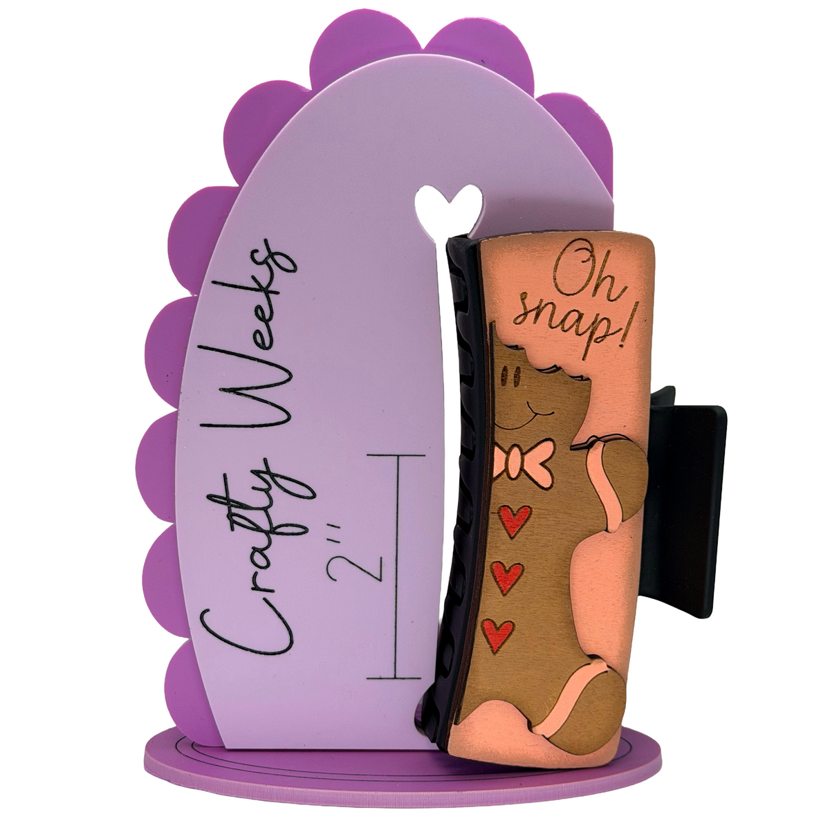 Oh Snap Gingerbread Man - Black Hairclip