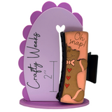 Oh Snap Gingerbread Man - Black Hairclip