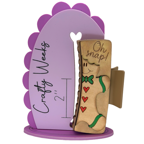Oh Snap Gingerbread Man - Tan Hairclip