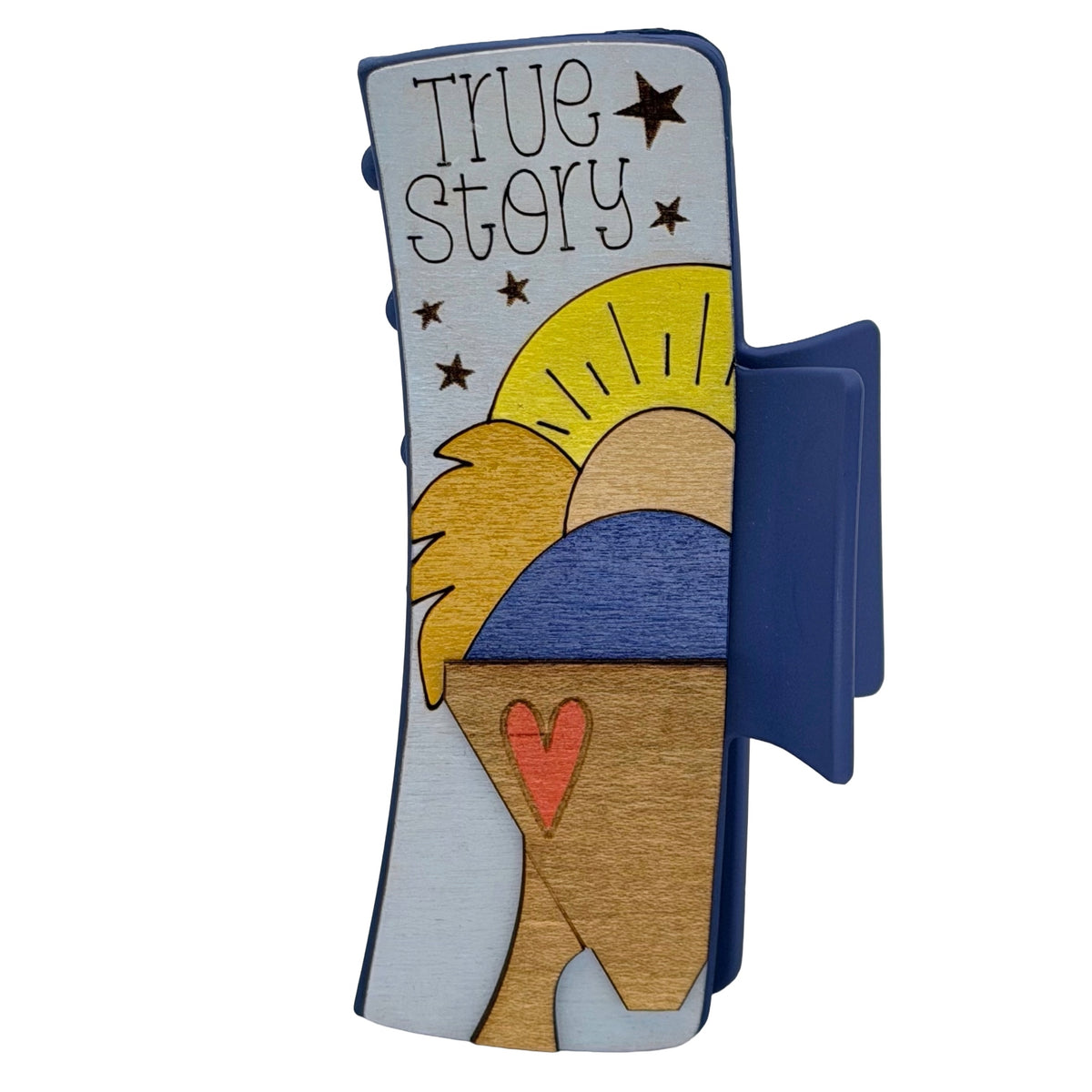 Baby Jesus - True Story - Navy Hairclip