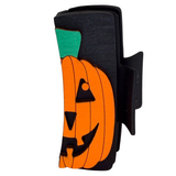 Halloween Pumpkin 4” Handpainted Hair Clip