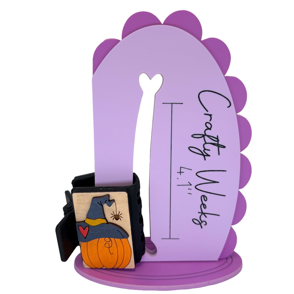 Witchy Pumpkin Hairclip 2"
