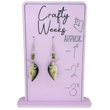 Largemouth Bass with Green Beads - Lure Earrings